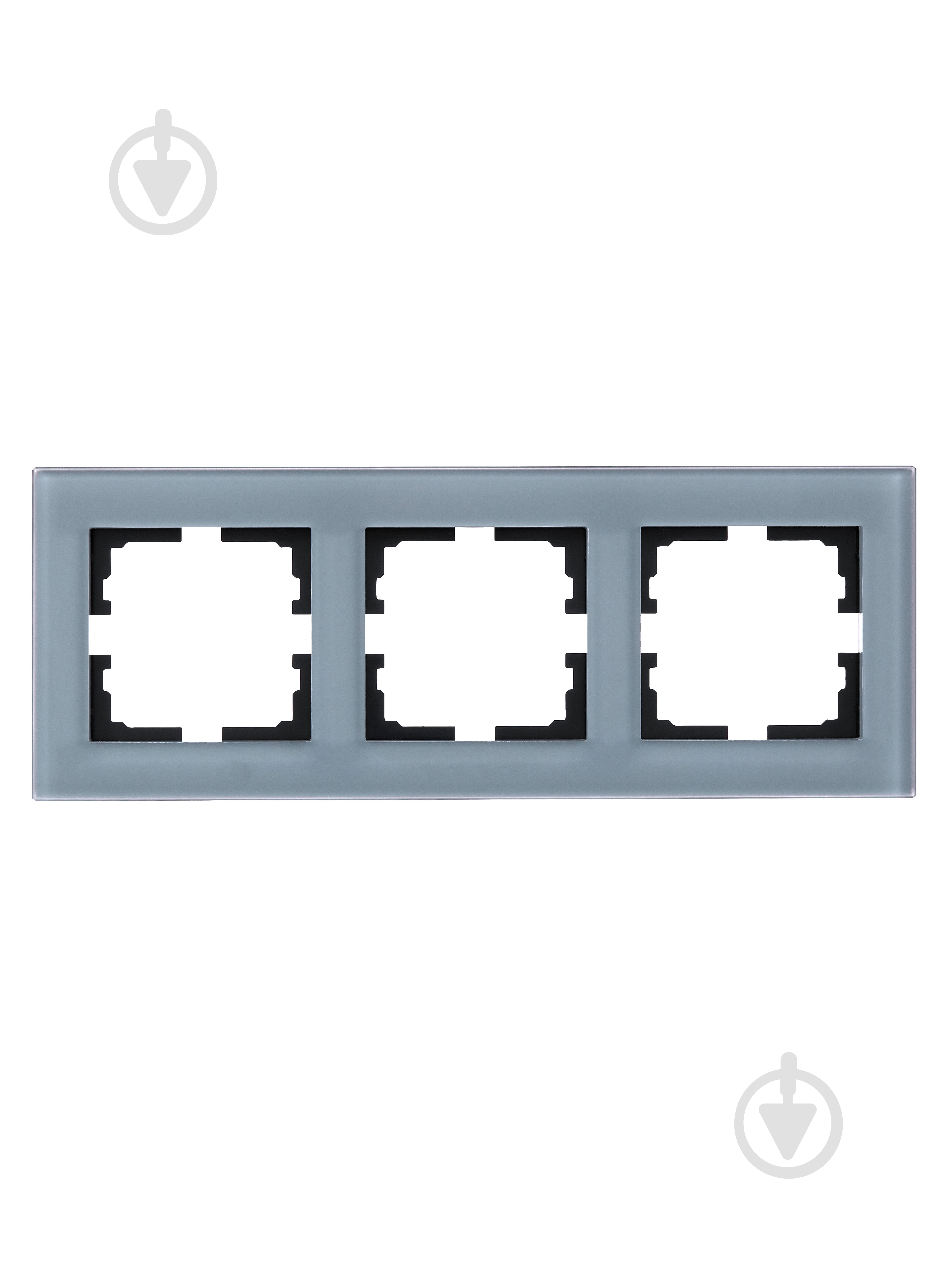 Рамка трехместная Lezard Vesna горизонтальная матовый серо-голубой 742-M7080-148 - фото 1