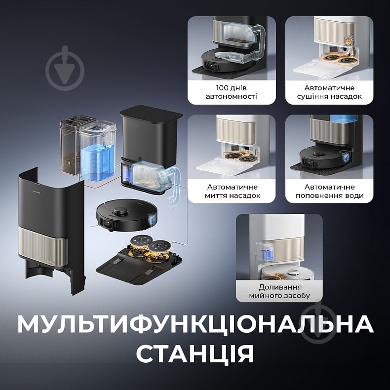Робот-пилосос мийний DREAME Bot L40s Pro Ultra (RLL74CE-Wh) white - фото 3 Робот-пилосос мийний DREAME Bot L40s Pro Ultra (RLL74CE-Wh) white - фото 3