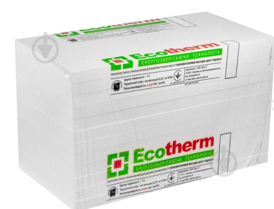Пенопласт 25 Ecotherm® EPS-S 1м х 1м 20 мм - фото 1