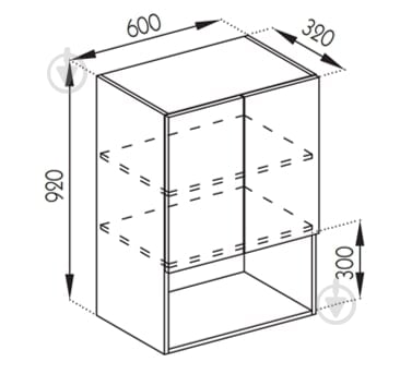 Шкаф верхний Софи (В 60 2Д п/микровол. (920)) белый/белый Світ Меблів - фото 5