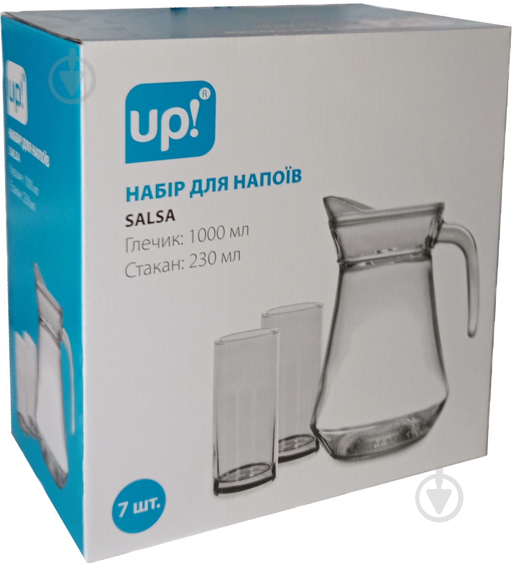 Глечик UP! (Underprice) Salsa 1 л + 6 склянок 230 мл - фото 2