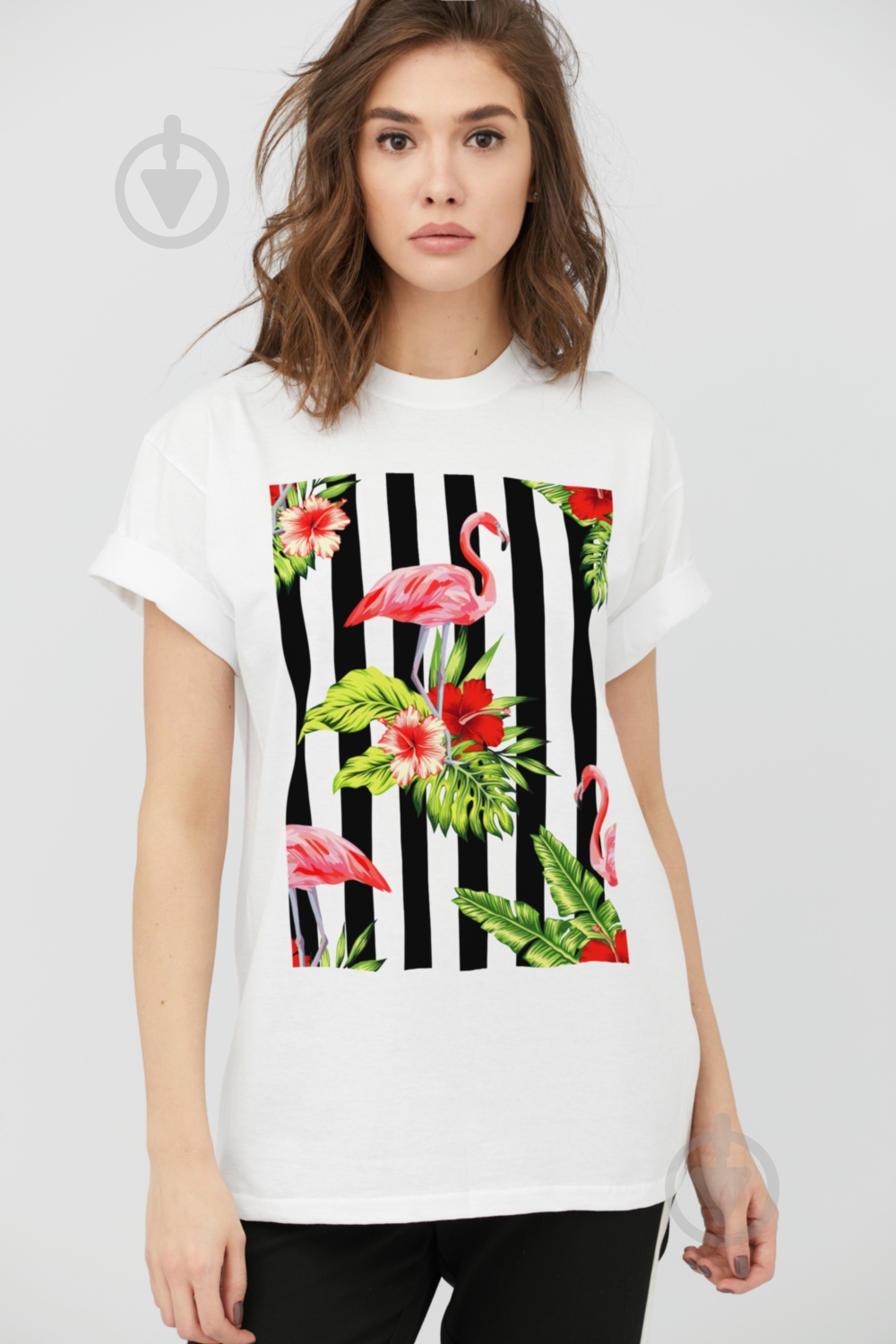Футболка YAPPI Oversize 3702128 р.S белый - фото 1