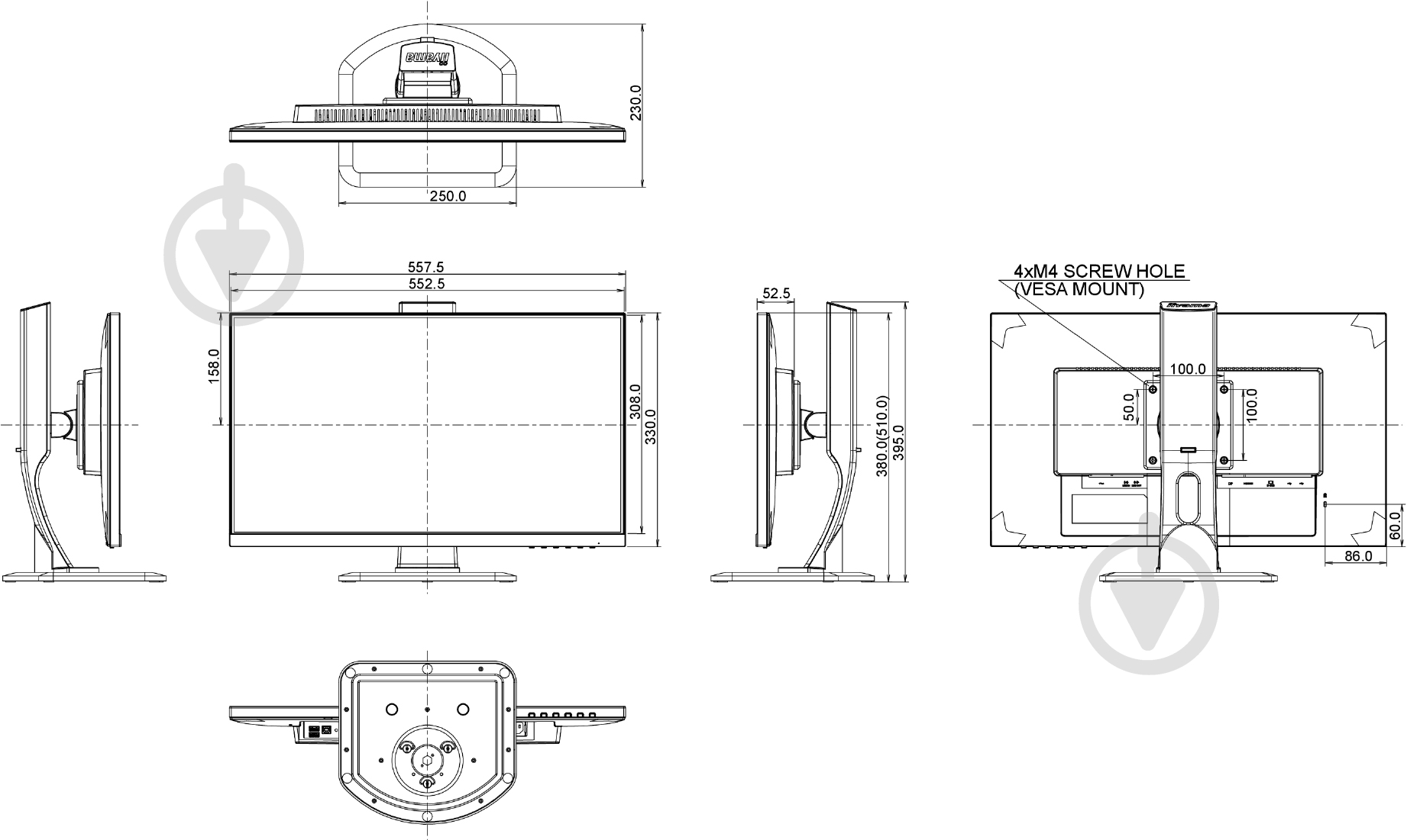 Монитор Iiyama G-Master Black Hawk 24,5" (GB2530HSU-B1) - фото 11