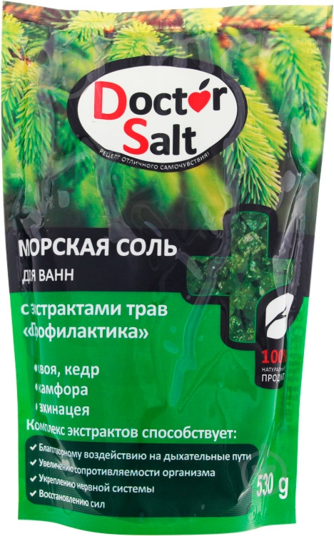 Сіль Dr Salt з екстрактами трав Профілактика 530 г - фото 1