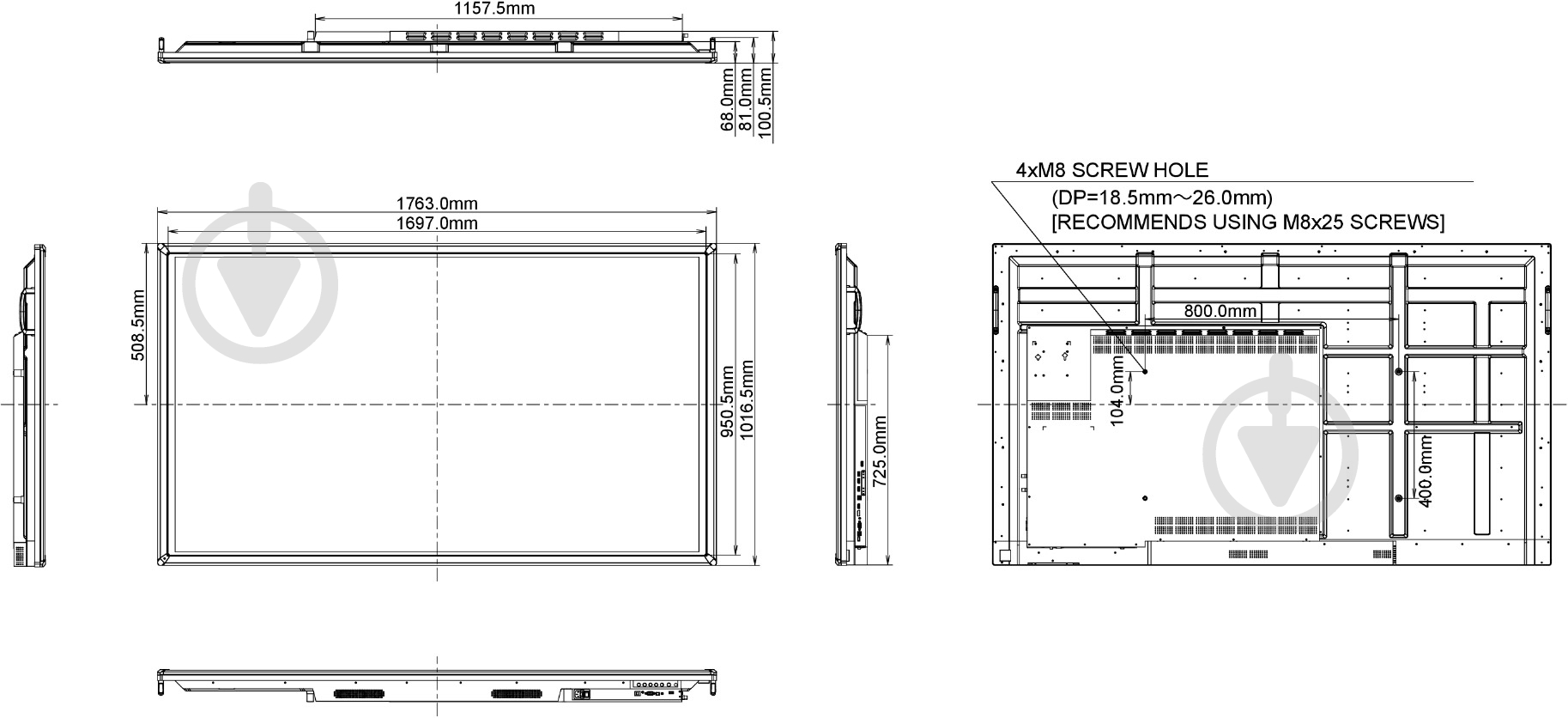 Монитор Iiyama ProLite 74,5" (TE7568MIS-B1AG) - фото 8