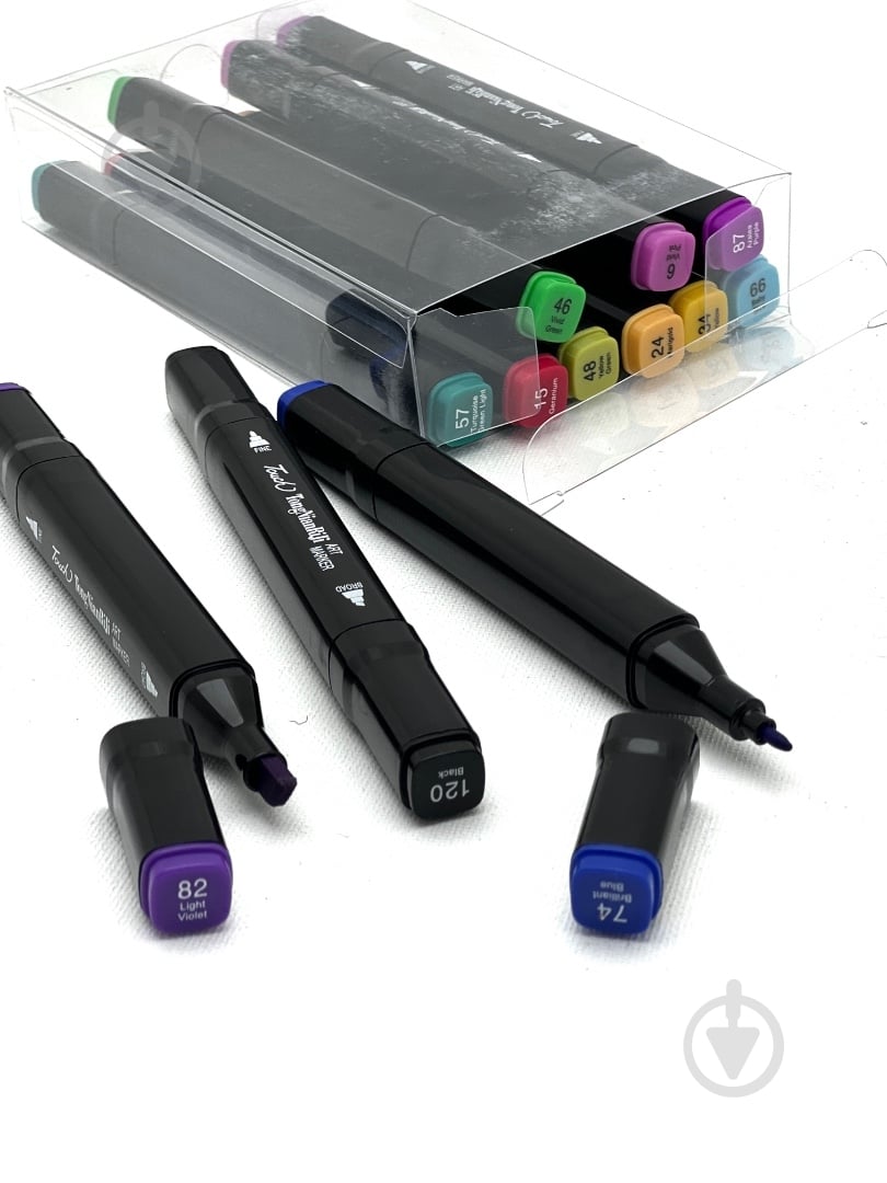 Набір двосторонніх скетч маркерів Brushme 12 шт. різнокольоровий MPTT12 - фото 1