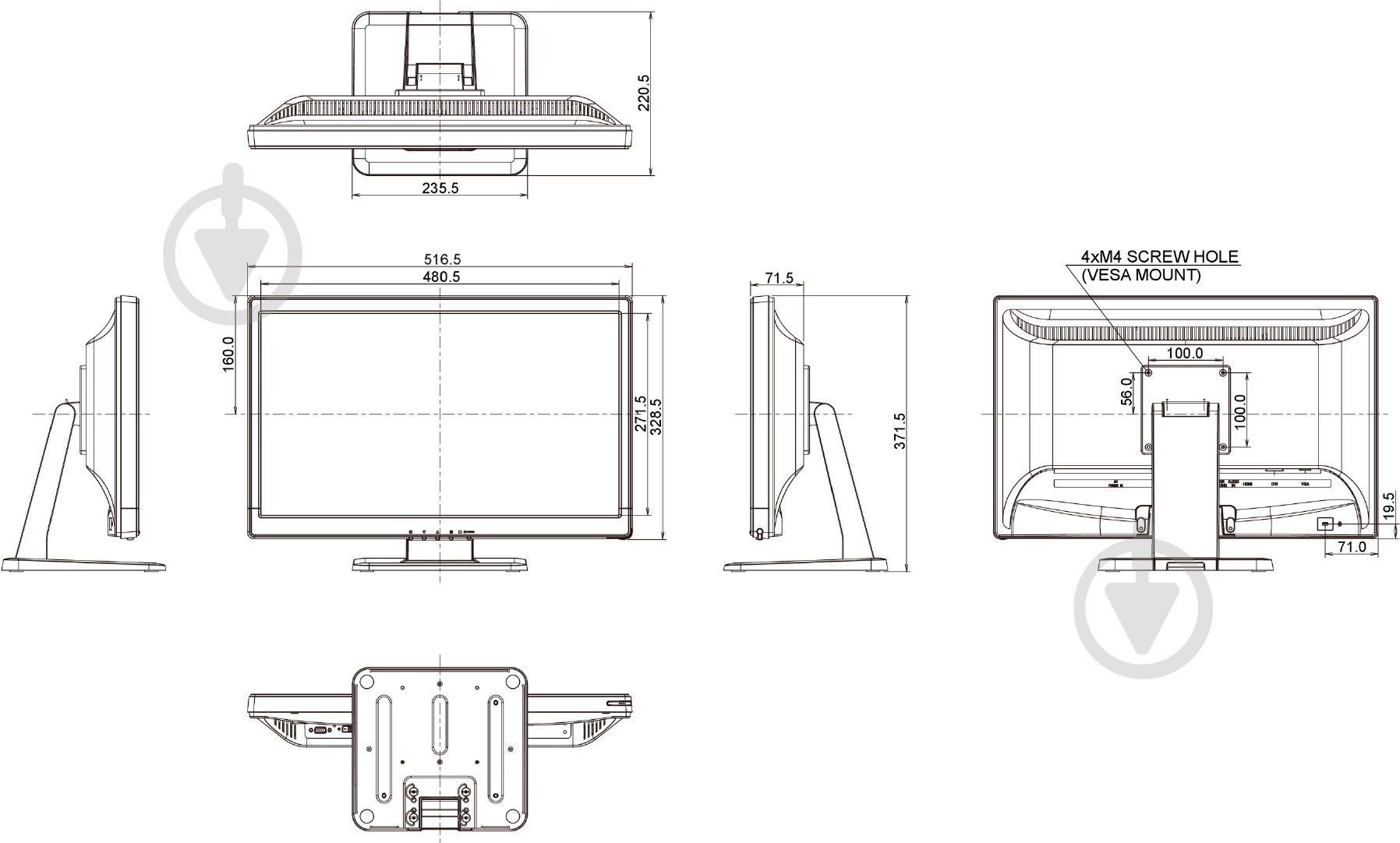 Монитор Iiyama ProLite 21,5" (T2252MTS-B5) - фото 13