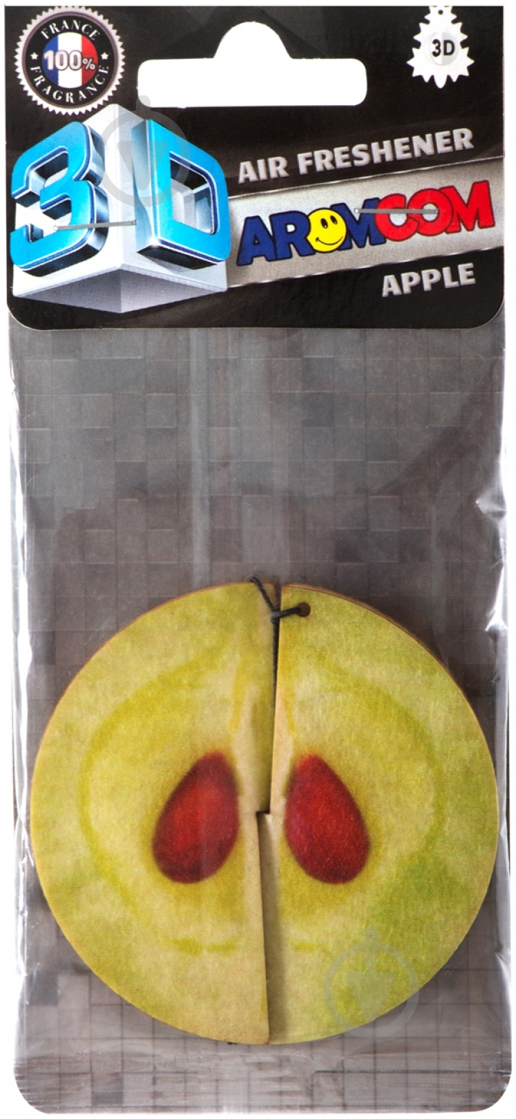 Ароматизатор підвісний Aromcom 3D яблуко - фото 1 Ароматизатор підвісний Aromcom 3D яблуко - фото 1