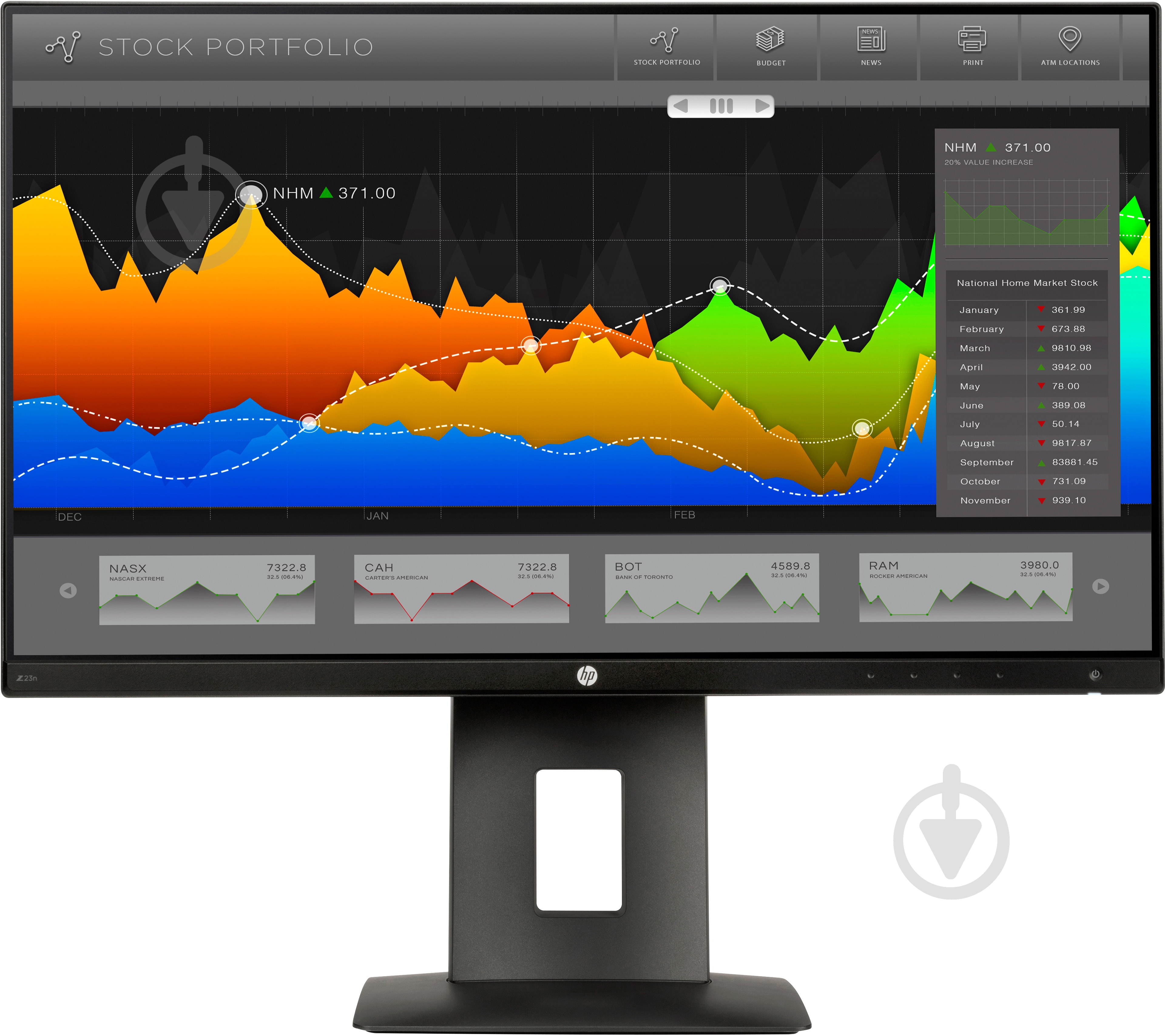 Монитор HP Z23n G2 23" (M2J79A4) - фото 1