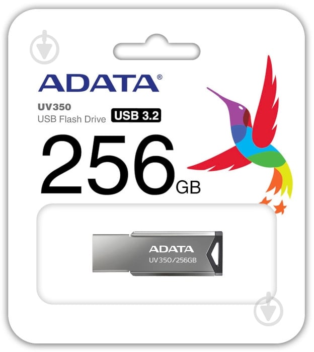 Флеш-память ADATA 256 ГБ USB 3.2 grey (AUV350-256G-RBK) - фото 4