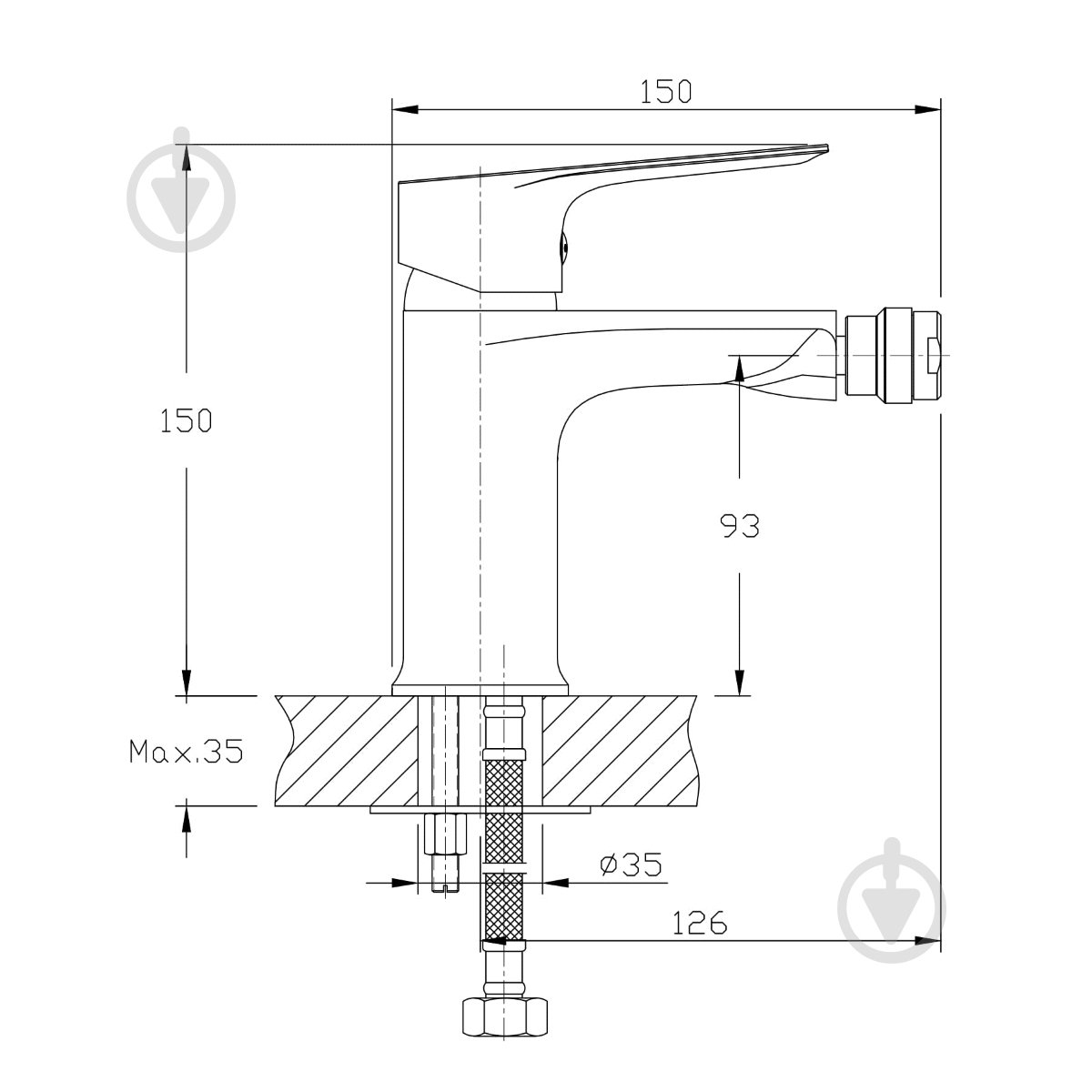 Смеситель для биде Imprese Loreta 40350 - фото 3