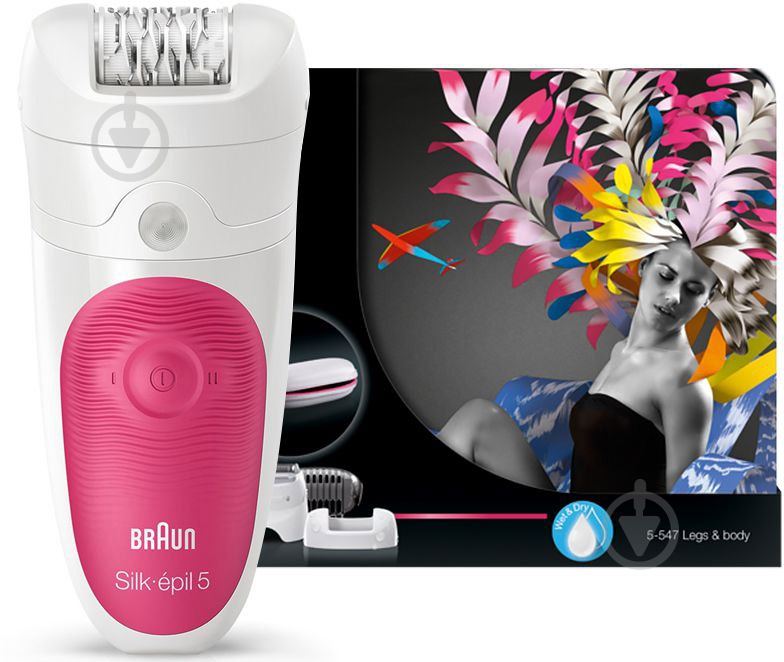 Эпилятор Braun SE 5547 Wet&Dry Gift Edition - фото 6