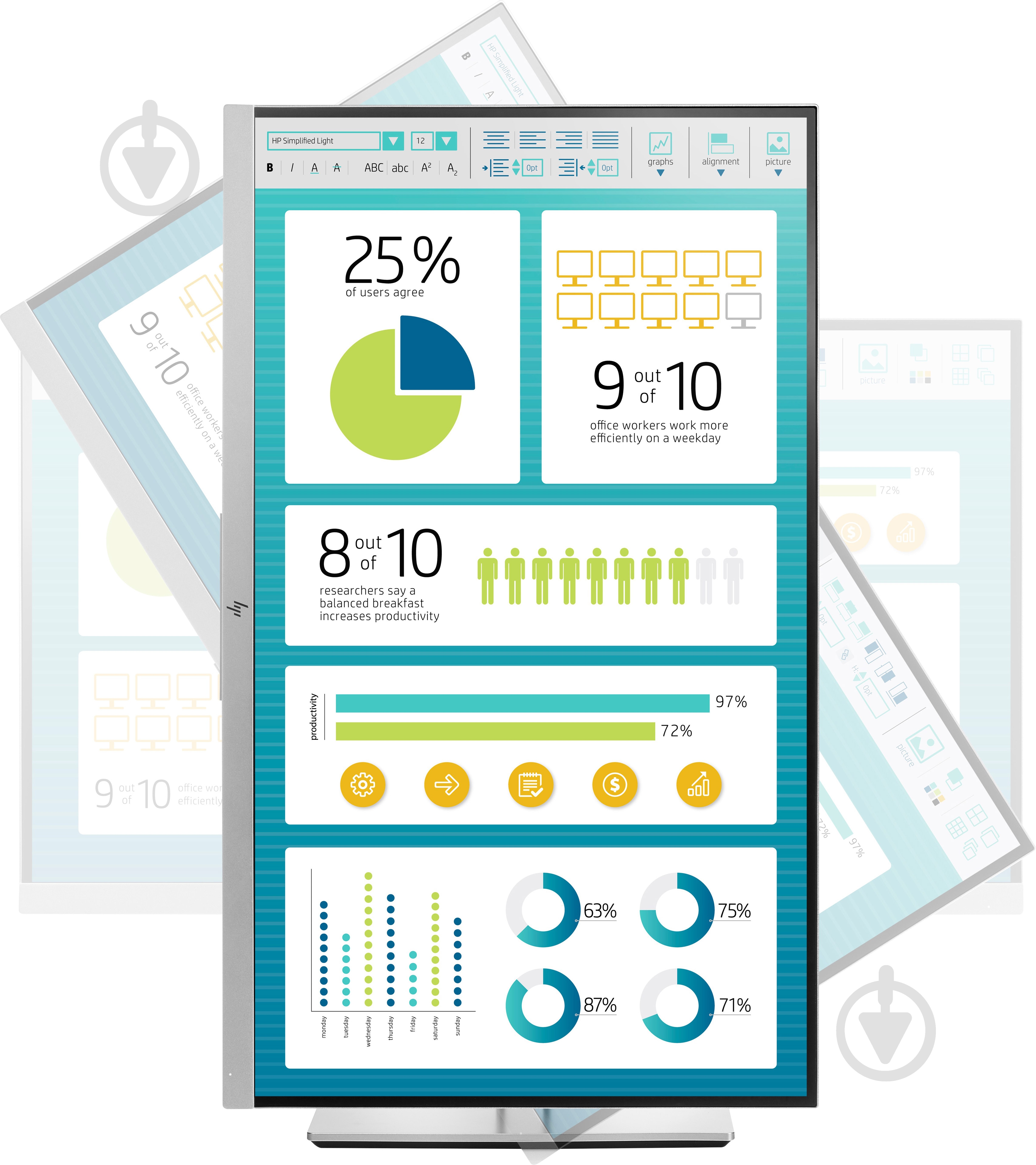 Монитор HP EliteDisplay E273 27" (1FH50AA) - фото 6