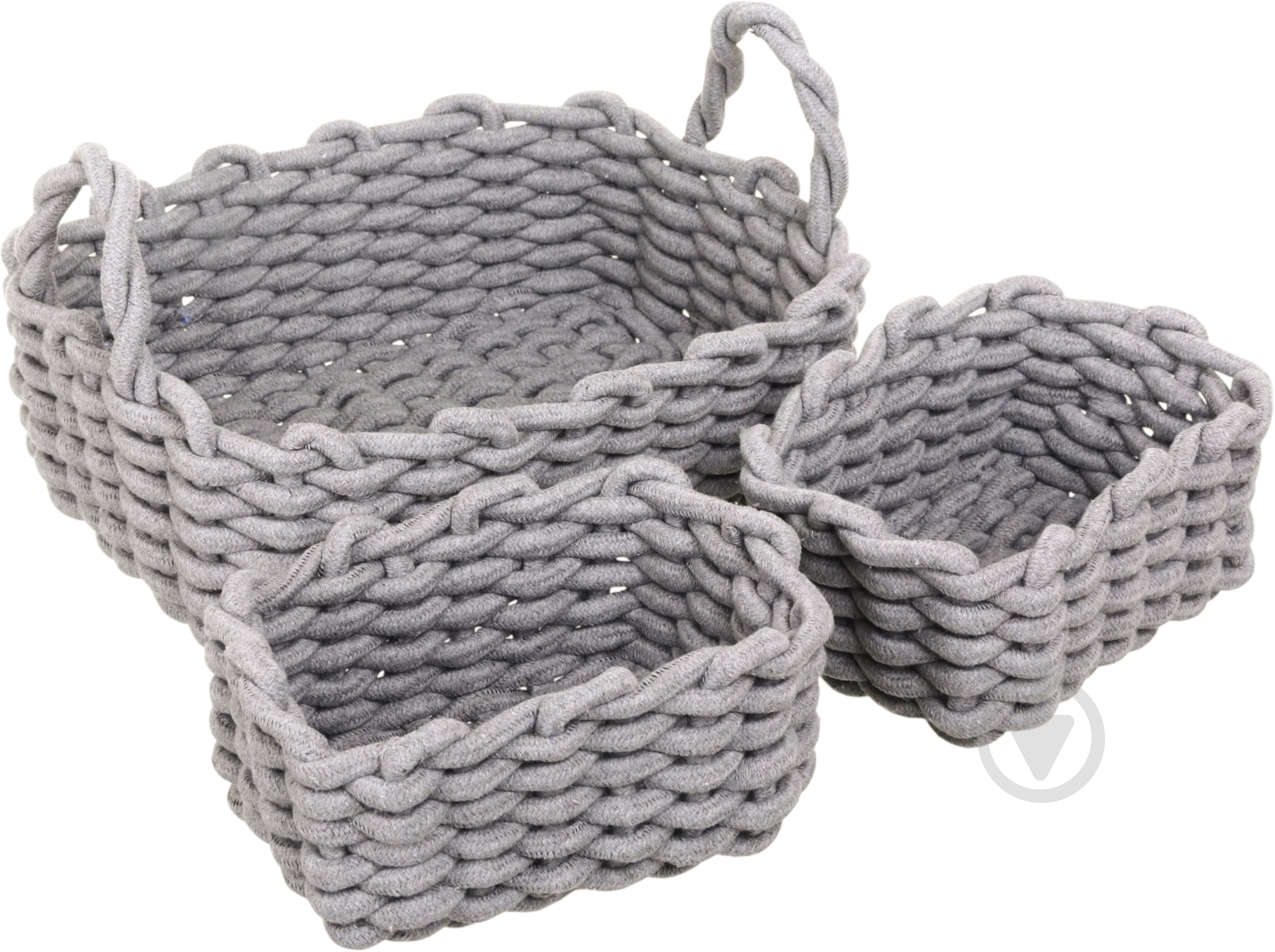Набор корзин 3 шт. Enea,серый, 36х26X13, 22х15X10- 2 шт Sensio - фото 1