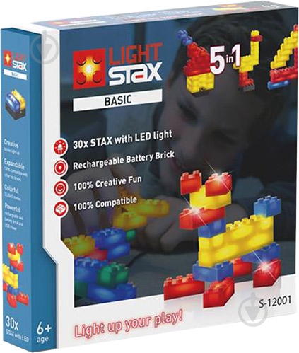 Конструктор Light Stax с LED-подсветкой Basic LS-S12001 - фото 1