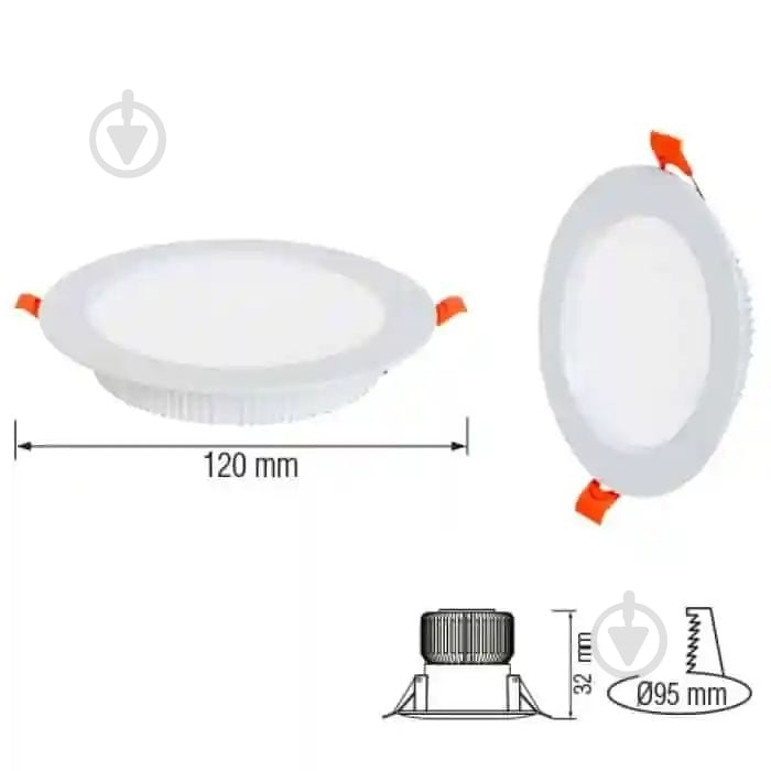 Світильник світлодіодний вбудовуваний HOROZ ELECTRIC Alexa 12 Вт 4200 К білий 016-048-0012-030 - фото 2