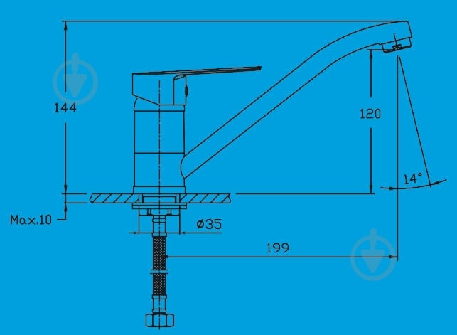Змішувач для кухні Water House Modern HB7125101C - фото 3