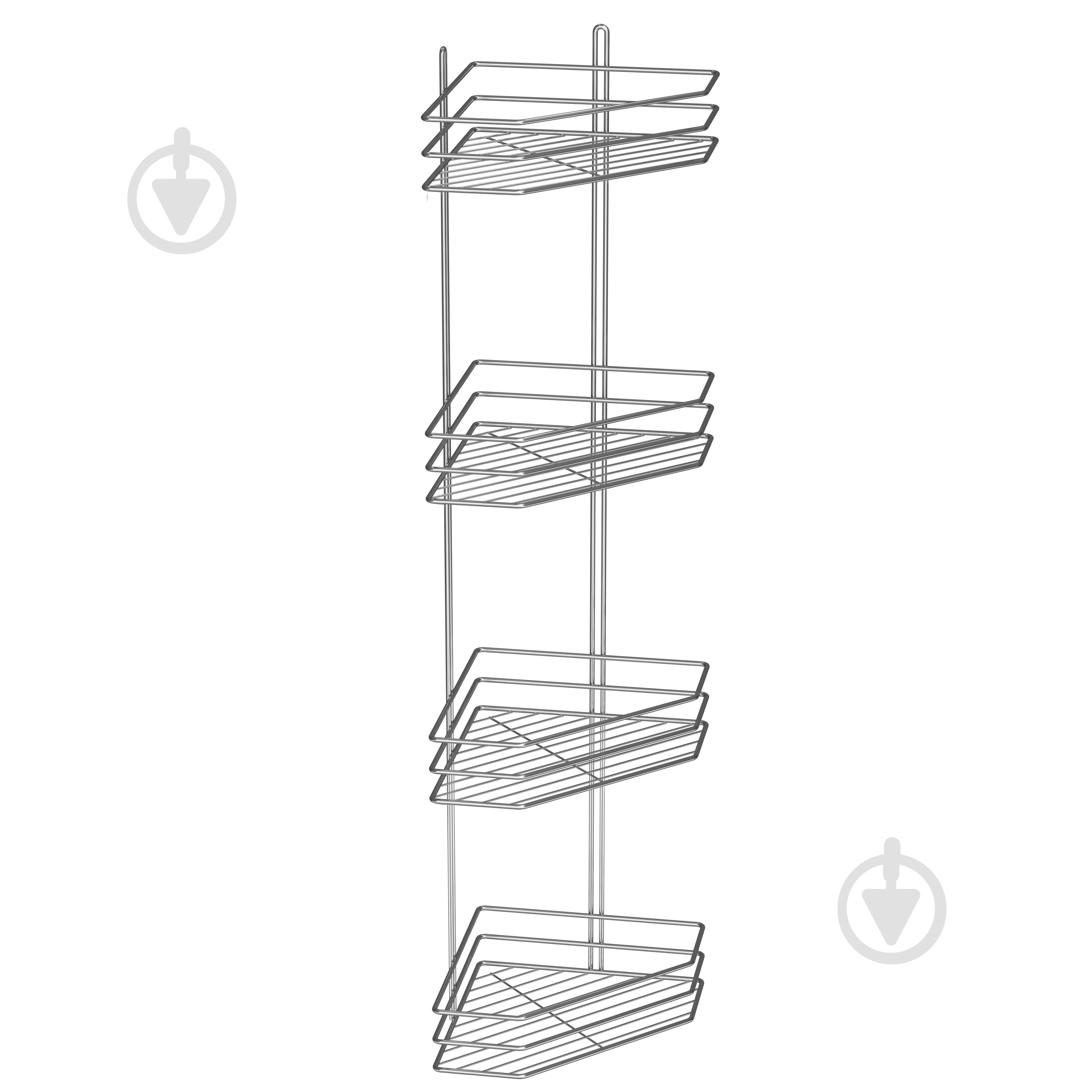 Полка угловая 25 см 4-ярусная хром (ПВ-25432) - фото 3