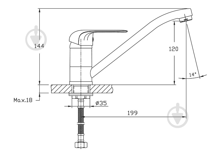 Смеситель для кухни Water House Smart HB 102 - фото 2 Смеситель для кухни Water House Smart HB 102 - фото 2