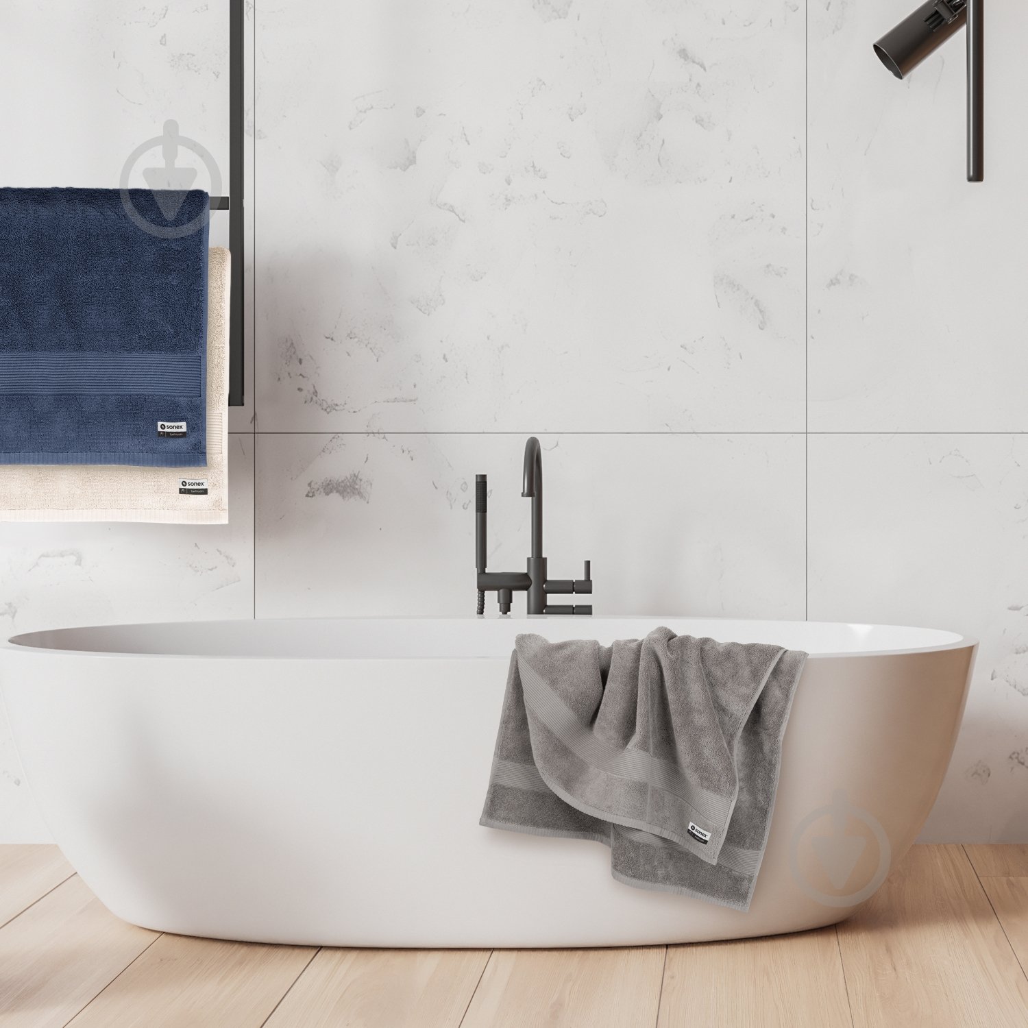 Рушник махровий Altea 70x140 см молочний Sonex - фото 12