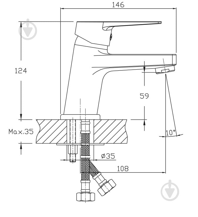 Смеситель для умывальника Water House Cube HB121 - фото 3