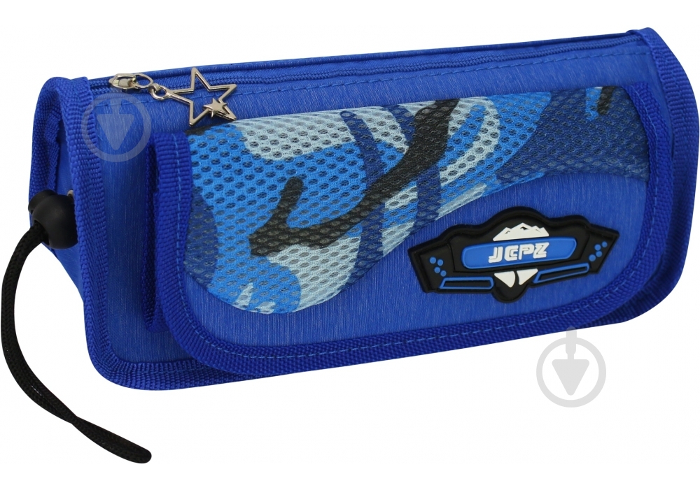 Пенал на 2 отделения J-2373 Maxi синий - фото 1