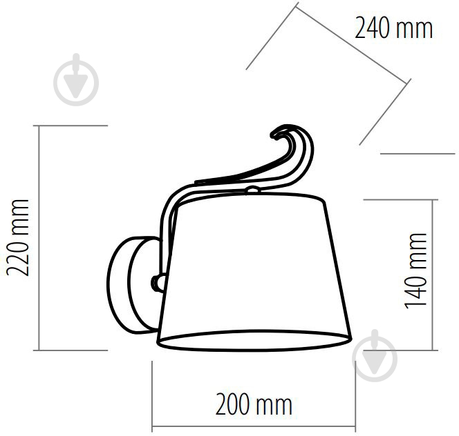 Бра TK Lighting AMELIA WHITE 1х60 Вт E27 белый с рисунком 360 - фото 3
