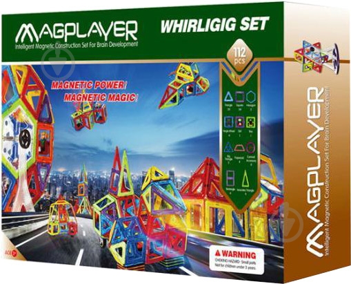 Конструктор Magplayer магнитный MPB-112 - фото 1