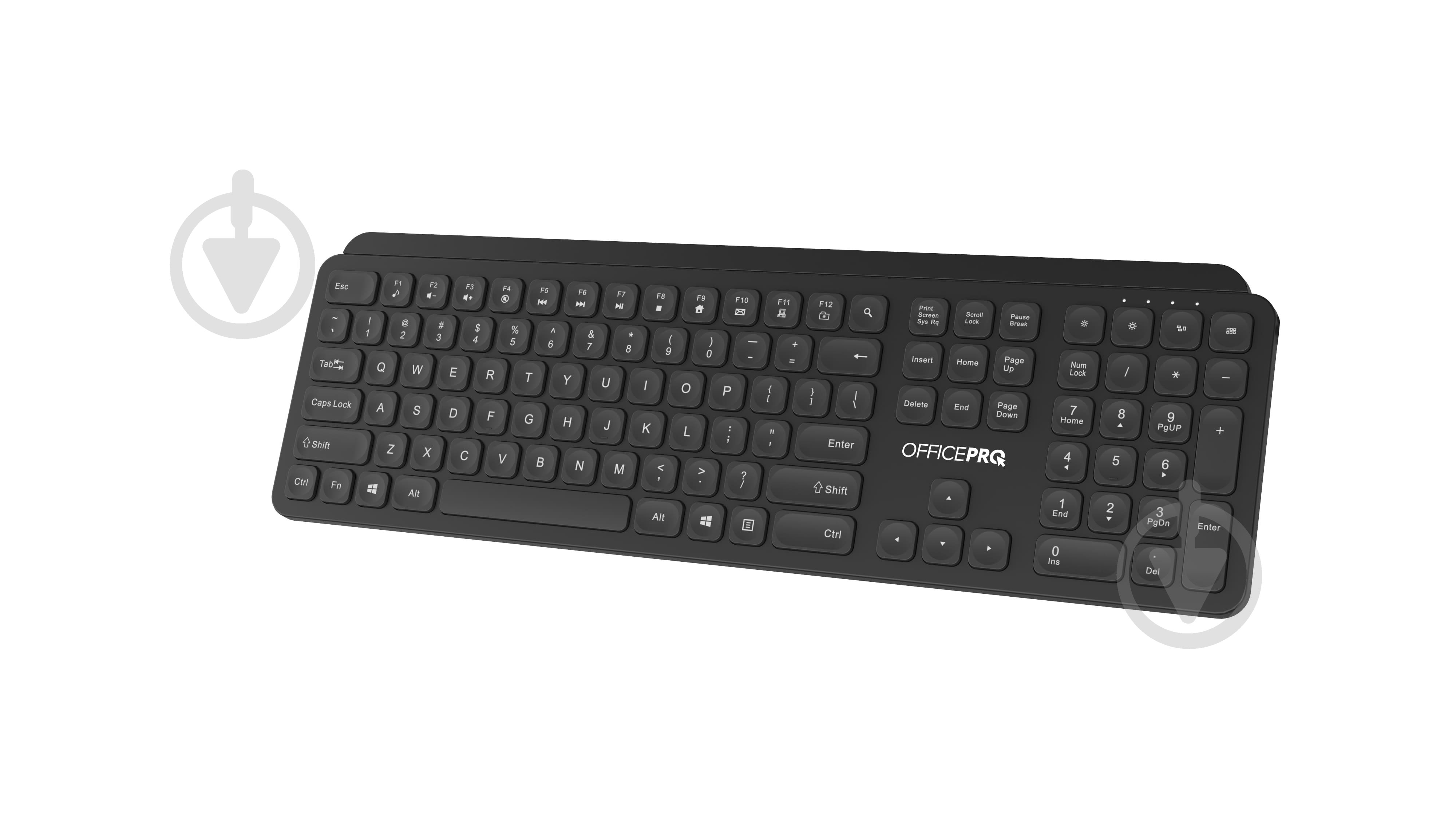 Клавіатура бездротова OfficePro (SK680) black - фото 3