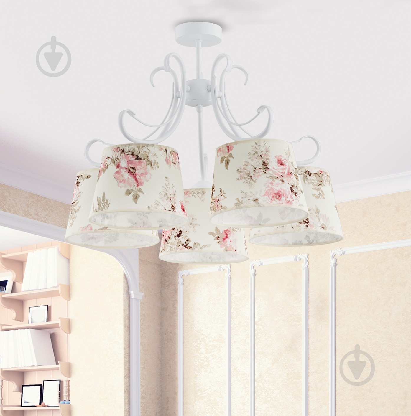 Люстра потолочная TK Lighting AMELIA WHITE 3x60 Вт E27 белый с рисунком 363 - фото 3 Люстра потолочная TK Lighting AMELIA WHITE 3x60 Вт E27 белый с рисунком 363 - фото 3
