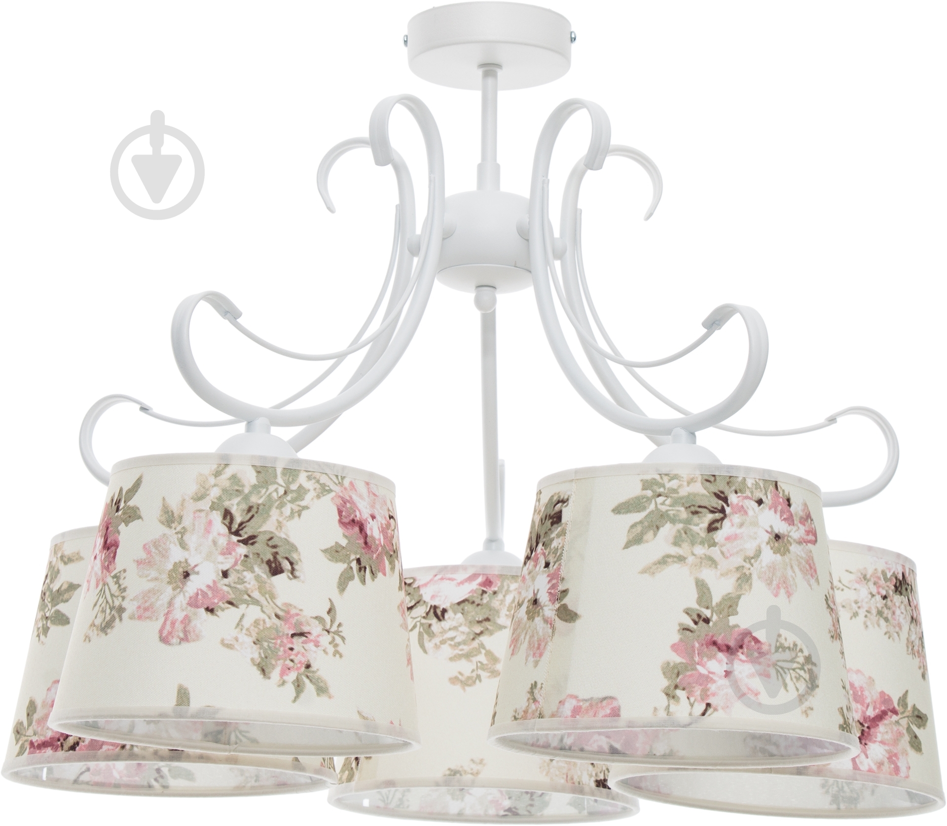 Люстра потолочная TK Lighting AMELIA WHITE 5x60 Вт E27 белый с рисунком 364 - фото 1 Люстра потолочная TK Lighting AMELIA WHITE 5x60 Вт E27 белый с рисунком 364 - фото 1