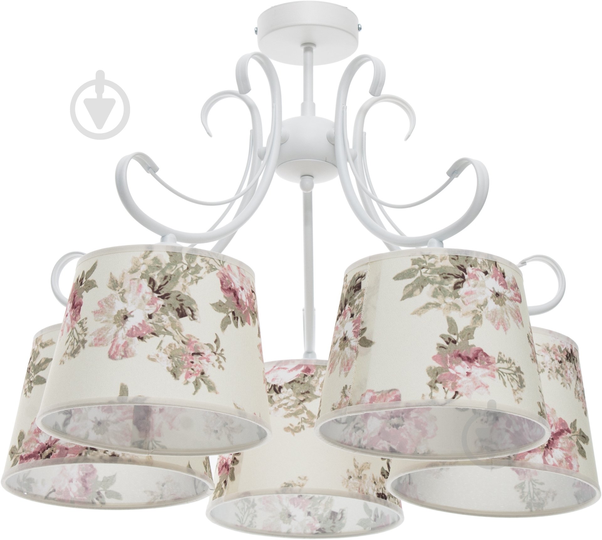 Люстра потолочная TK Lighting AMELIA WHITE 5x60 Вт E27 белый с рисунком 364 - фото 2 Люстра потолочная TK Lighting AMELIA WHITE 5x60 Вт E27 белый с рисунком 364 - фото 2