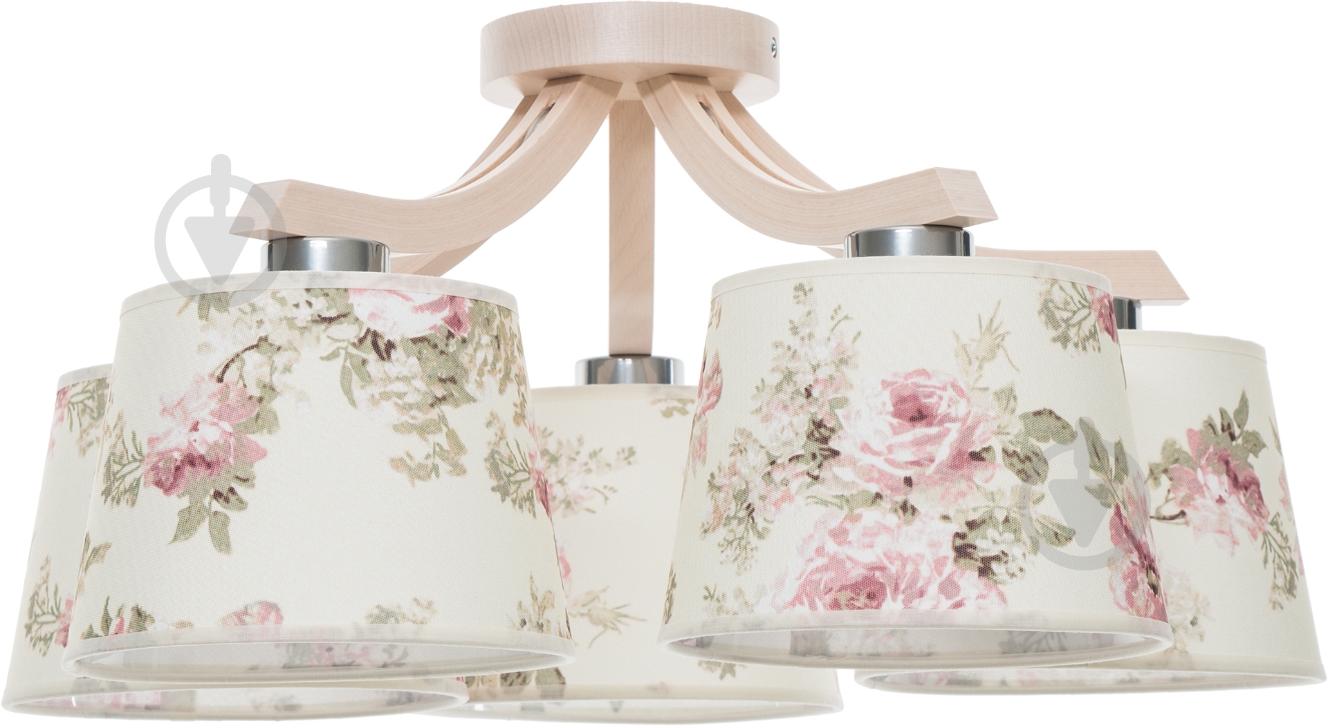 Люстра потолочная TK Lighting PINK 5x60 Вт E27 белый с рисунком 392 - фото 2