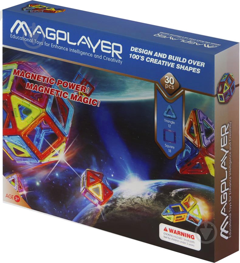 Конструктор Magplayer магнитный MPB-30 - фото 1