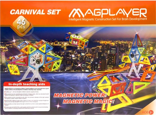 Конструктор Magplayer магнитный MPB-46 - фото 1 Конструктор Magplayer магнитный MPB-46 - фото 1