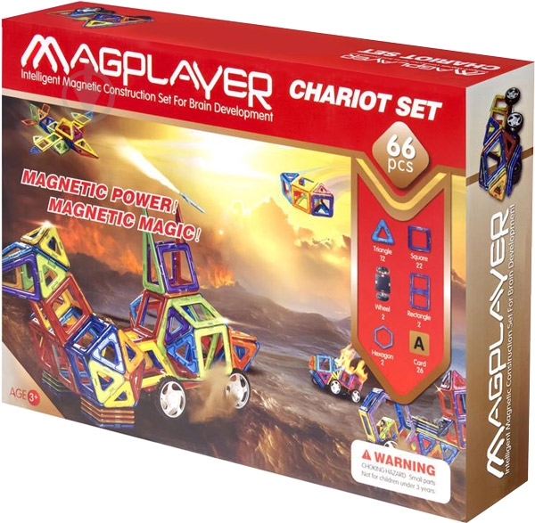 Конструктор Magplayer магнитный MPA-66 - фото 1