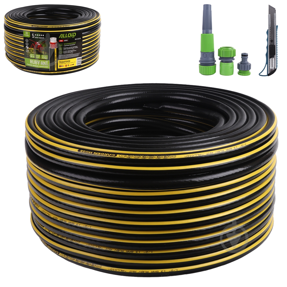 Шланг для полива Alloid Ruby Ant 1/2" 50 м WH-63318 - фото 1 Шланг для полива Alloid Ruby Ant 1/2" 50 м WH-63318 - фото 1