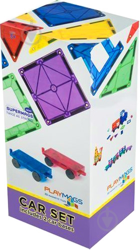 Конструктор Playmags магнитный 2 машинки PM157 - фото 1