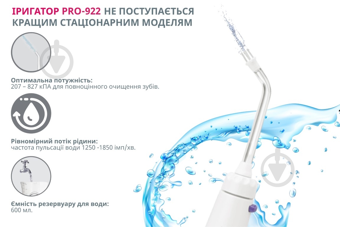 Ирригатор B.Well WI-922 стационарный - фото 5 Ирригатор B.Well WI-922 стационарный - фото 5