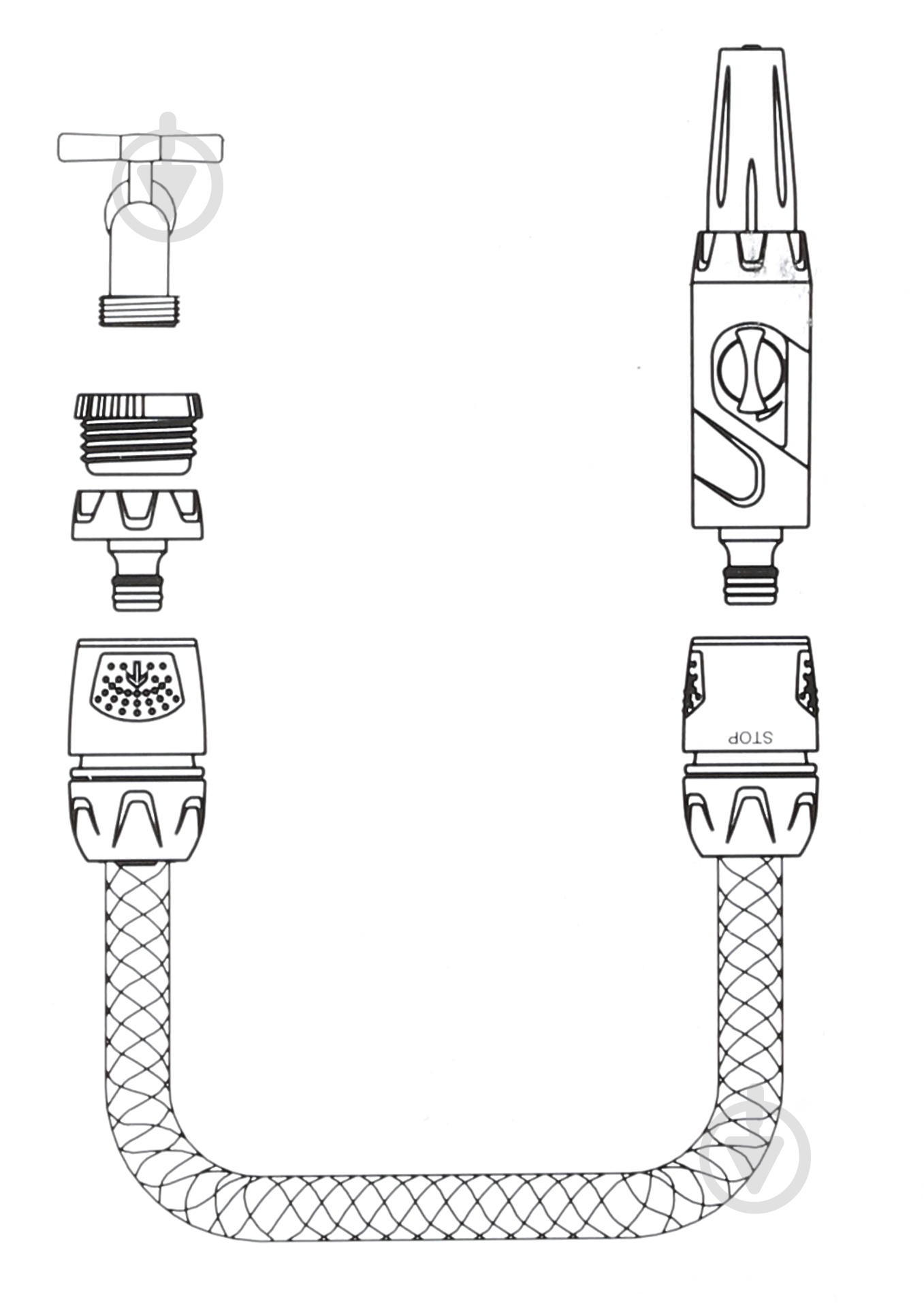 Набор для полива Ningbo Daye Garden 4 одиниці, 3/4 та 1 - фото 7
