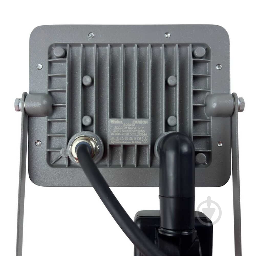 Прожектор з датчиком руху Violux CARBON-S 20 Вт IP65 grey 400212 - фото 5 Прожектор з датчиком руху Violux CARBON-S 20 Вт IP65 grey 400212 - фото 5