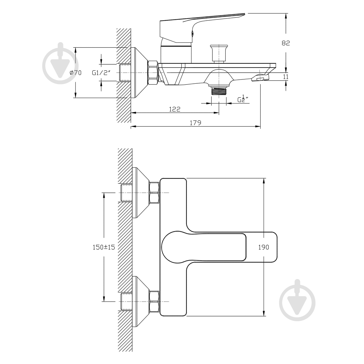 Змішувач для ванни Imprese Loreta 10350 - фото 2