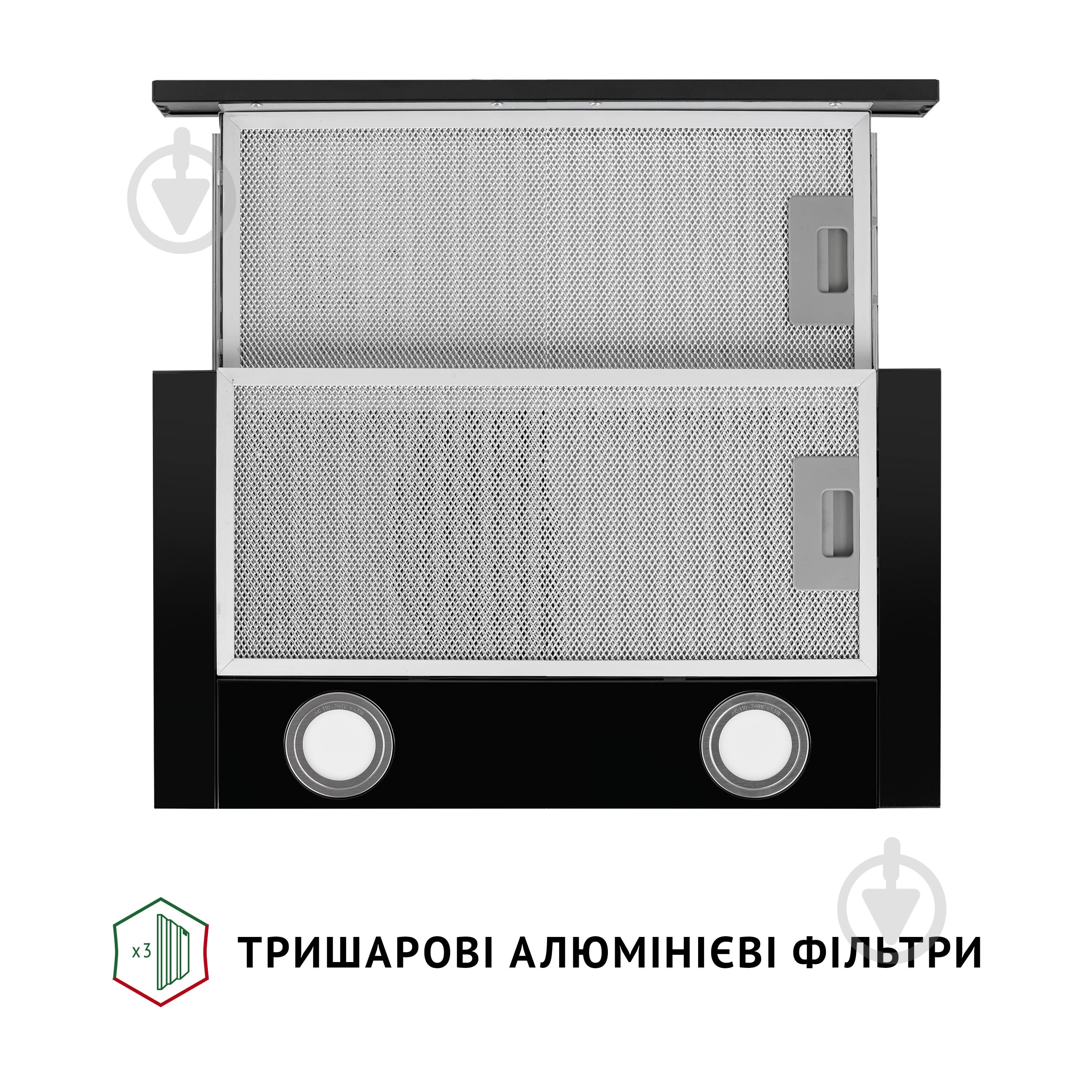 Витяжка Perfelli TL 502 BL LED телескопічна - фото 7