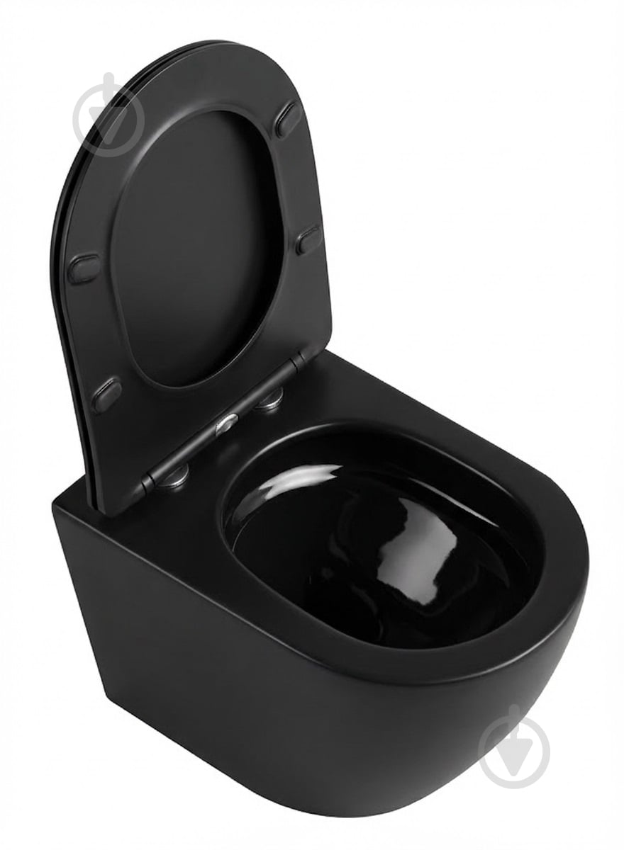 Унітаз підвісний ScandiSPA NARVIK BLACK TORNADO із сидінням Duroplast SLIM soft-close - фото 4