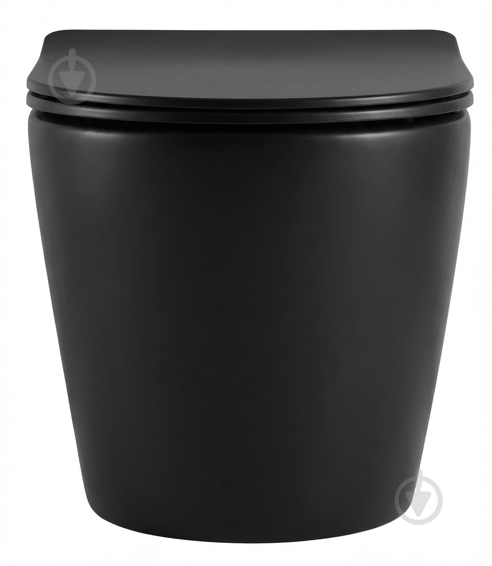 Унітаз підвісний ScandiSPA NARVIK BLACK TORNADO із сидінням Duroplast SLIM soft-close - фото 2