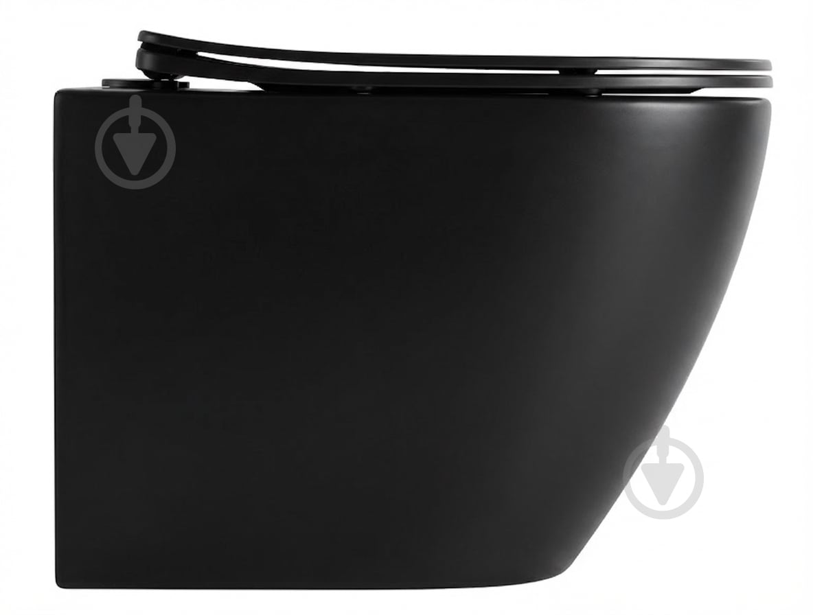 Унітаз підвісний ScandiSPA NARVIK BLACK TORNADO із сидінням Duroplast SLIM soft-close - фото 3