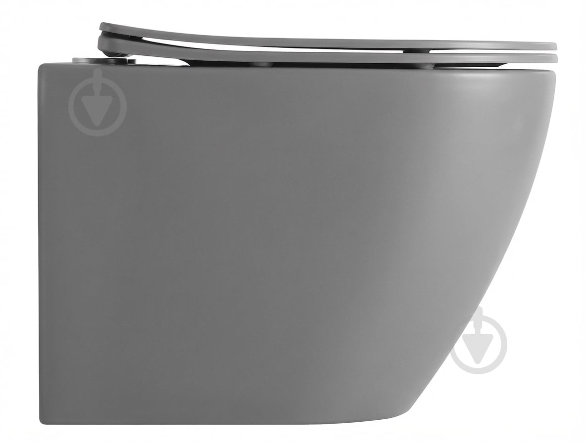 Унітаз підвісний ScandiSPA NARVIK GREY TORNADO сидіння Duroplast SLIM soft-close - фото 2