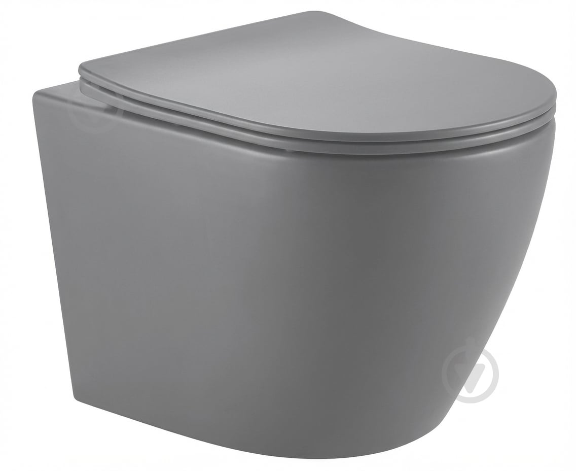 Унітаз підвісний ScandiSPA NARVIK GREY TORNADO сидіння Duroplast SLIM soft-close - фото 1