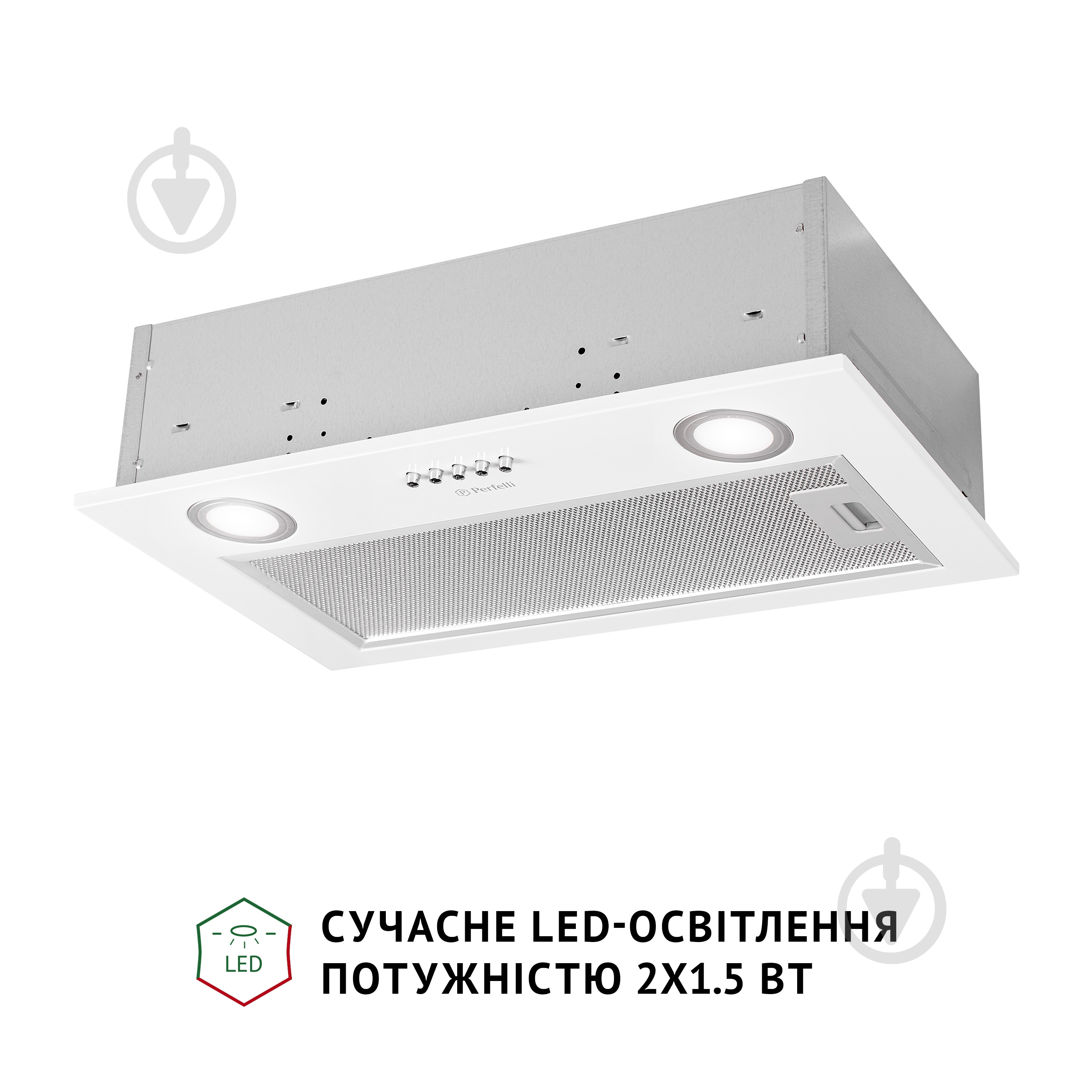 Витяжка Perfelli BI 5022 WH LED повновбудовувана - фото 4