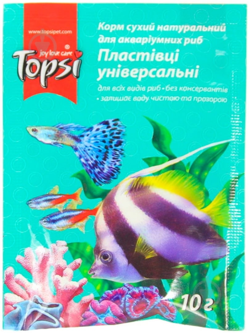 Корм Topsi Универсальный 10 г (мука рыбная, зародыши пшеницы) - фото 1